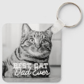 Beste kattenvader ooit moderne aangepaste huisdier sleutelhanger (Achterkant)