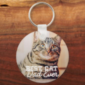 Beste kattenvader ooit moderne aangepaste huisdier sleutelhanger (Voorkant)