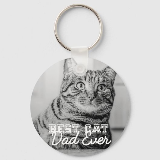 Beste kattenvader ooit moderne aangepaste huisdier sleutelhanger (Voorkant)