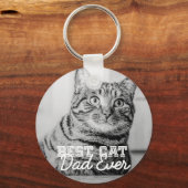 Beste kattenvader ooit moderne aangepaste huisdier sleutelhanger (Achterkant)