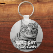 Beste kattenvader ooit moderne aangepaste huisdier sleutelhanger (Voorkant)