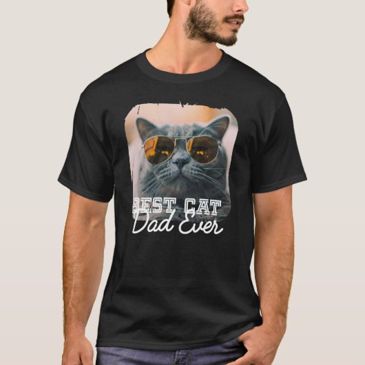 Beste kattenvader ooit moderne aangepaste huisdier t-shirt (Voorkant)