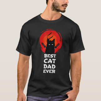 Beste kattenvader ooit Ninja kattenvader Vaderdag  T-shirt