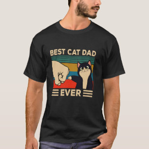 Beste kattenvader ooit papa poot vuist bump miauw  t-shirt