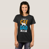 Beste kattenvader ooit papa vader gezegden Vaderda T-shirt (Voorkant volledig)