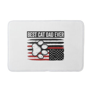 Beste kattenvader ooit Patriotisch poot vlagontwer Badmat