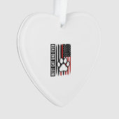 Beste kattenvader ooit Patriotisch poot vlagontwer Ornament (voorkant)