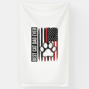 Beste kattenvader ooit Patriotisch poot vlagontwer Spandoek