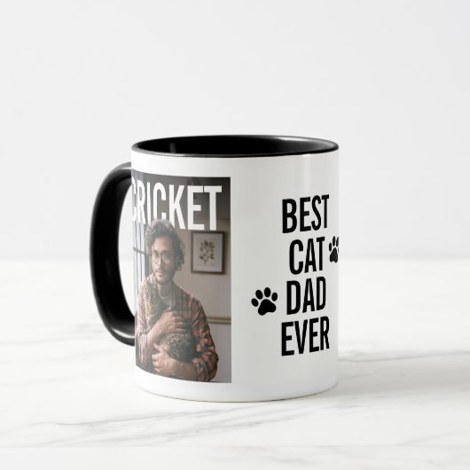 Beste kattenvader ooit PhotoPop Mok (Voorkant links)