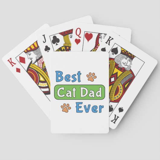 Beste kattenvader ooit pokerkaarten (Achterkant)