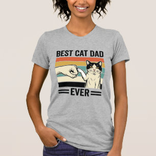 Beste kattenvader ooit retro katten vuist shirt_1 t-shirt