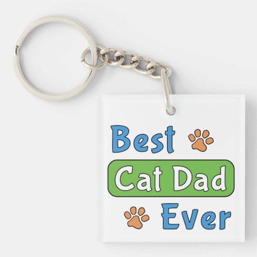 Beste kattenvader ooit sleutelhanger (voorkant)