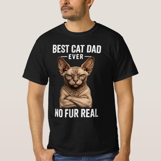 Beste kattenvader ooit Sphynx katten shirt (Voorkant)