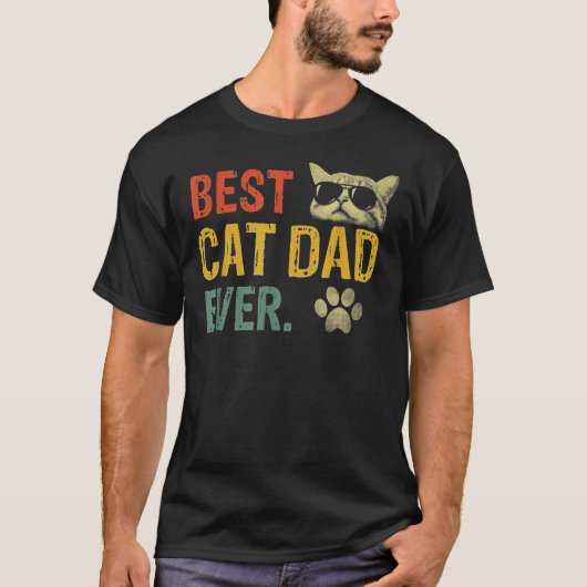 Beste kattenvader ooit t-shirt (Voorkant)