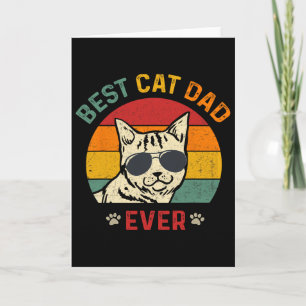 Beste kattenvader ooit T-shirt Funny Cat Daddy Vad Kaart