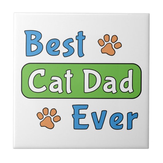 Beste kattenvader ooit tegeltje (Voorkant)