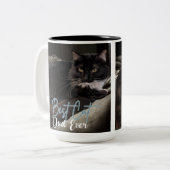 Beste kattenvader ooit tweekleurige koffiemok (Voorkant links)
