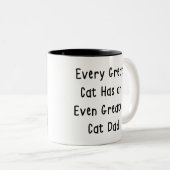 Beste kattenvader ooit tweekleurige koffiemok (Voorkant rechts)