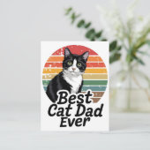 Beste Kattenvader Ooit Vaderdag Cadeau Feestdagenkaart (Staand voorkant)