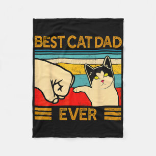 Beste kattenvader ooit Vaderdag cadeau kat papa vo Fleece Deken