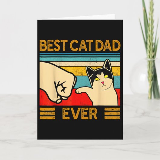 Beste kattenvader ooit Vaderdag cadeau kat papa vo Kaart (Voorkant)