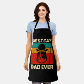 Beste kattenvader ooit Vaderdag cadeau Schort (Gedragen)