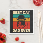 Beste kattenvader ooit Vaderdag cadeau Servet (Insitu)