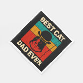 Beste kattenvader ooit Vaderdag cadeau Servet (Hoek)