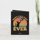 Beste kattenvader ooit Vaderdag Feestdagen Kaart (Achterkant)