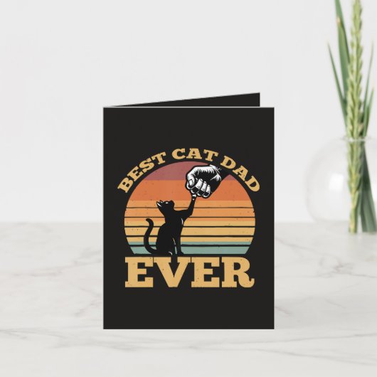 Beste kattenvader ooit Vaderdag Feestdagen Kaart (Voorkant)