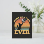 Beste kattenvader ooit Vaderdag Feestdagenkaart (Staand voorkant)