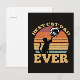 Beste kattenvader ooit Vaderdag Feestdagenkaart