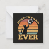 Beste kattenvader ooit Vaderdag Notitiekaartje (Achterkant)
