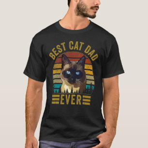 Beste kattenvader ooit Vaderdag Siamese kat T-shirt