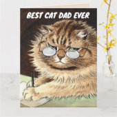 BESTE KATTENVADER Ooit VERJAARDAGSCAART KAARTEN (Gele Bloem)