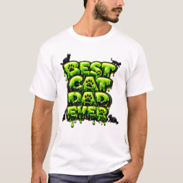 Beste kattenvader ooit, vetgedrukte 3D-slijm kat o T-shirt