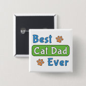 Beste kattenvader ooit vierkante button 5,1 cm (Voorkant /achterkant)