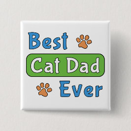 Beste kattenvader ooit vierkante button 5,1 cm