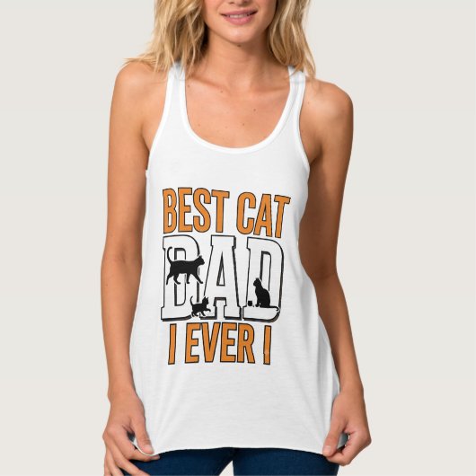 Beste kattenvader ooit vintage kat vader shirt ont (Voorkant)