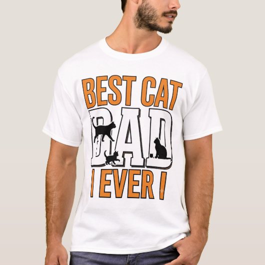 Beste kattenvader ooit vintage kat vader shirt ont (Voorkant)