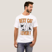Beste kattenvader ooit vintage kat vader shirt ont (Voorkant volledig)