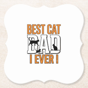 Beste kattenvader ooit vintage kat vader shirt ont kartonnen onderzetters