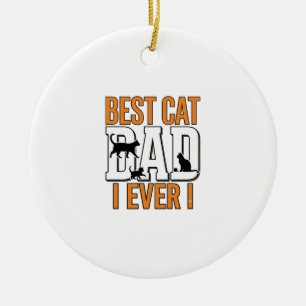 Beste kattenvader ooit vintage kat vader shirt ont keramisch ornament