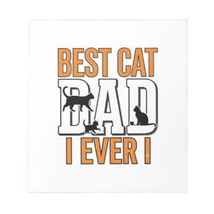 Beste kattenvader ooit vintage kat vader shirt ont notitieblok