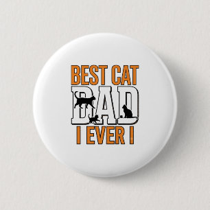 Beste kattenvader ooit vintage kat vader shirt ont ronde button 5,7 cm