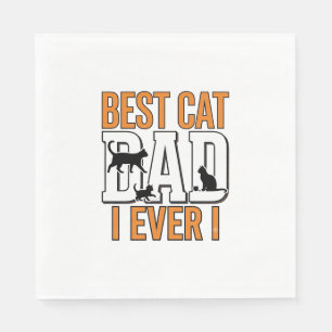 Beste kattenvader ooit vintage kat vader shirt ont servet