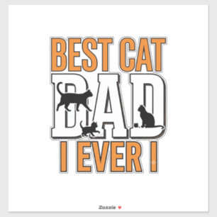 Beste kattenvader ooit vintage kat vader shirt ont sticker