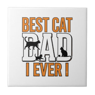 Beste kattenvader ooit vintage kat vader shirt ont tegeltje