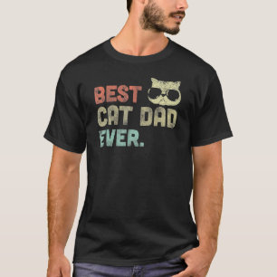 Beste kattenvader ooit vintage retro kat papa kat t-shirt