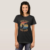 Beste kattenvader ooit vuist botsen grappig retro t-shirt (Voorkant volledig)